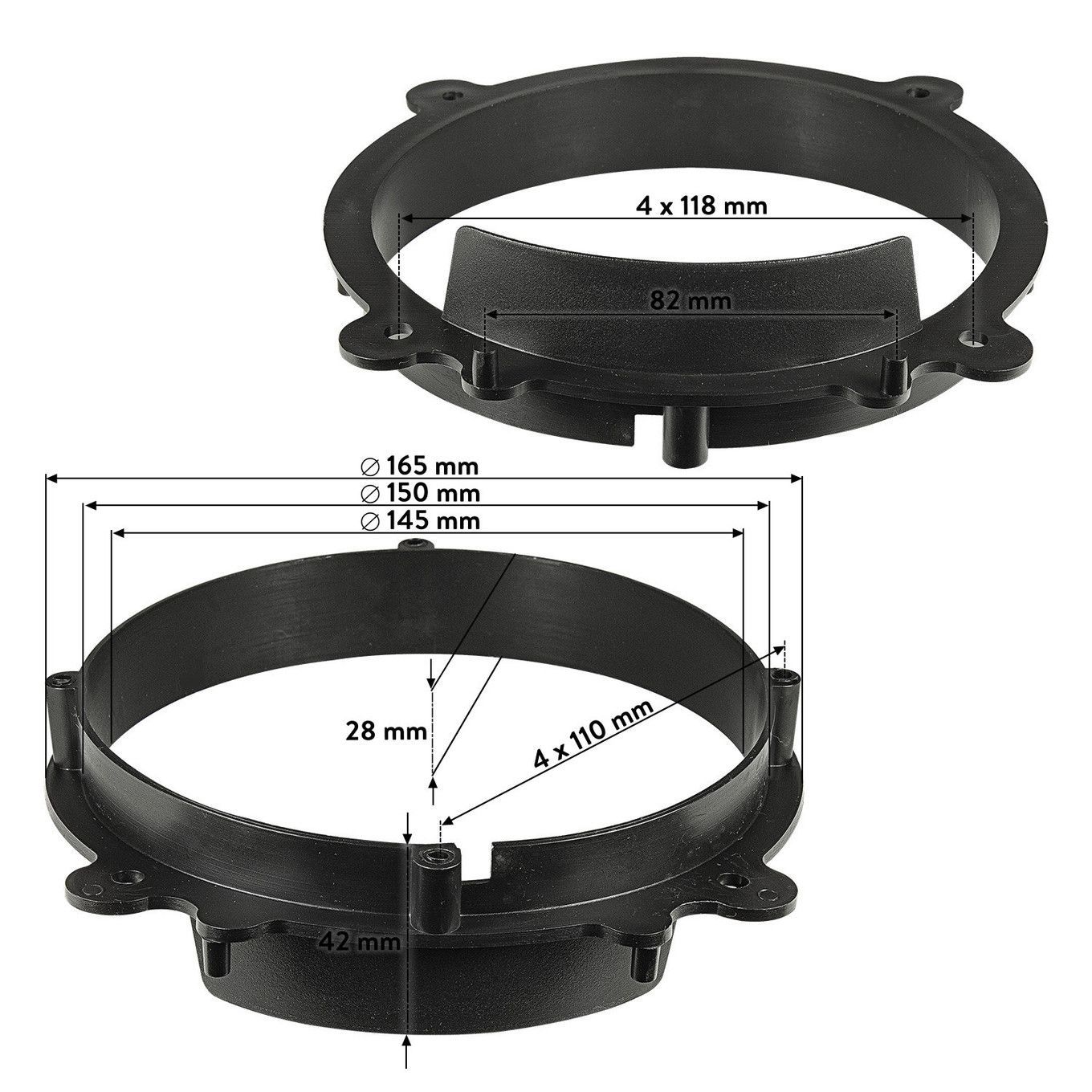 tomzz Audio Lautsprecherringe Adapter Halterungen kompatibel mit Opel-/bilder/big/lr39-001.jpg