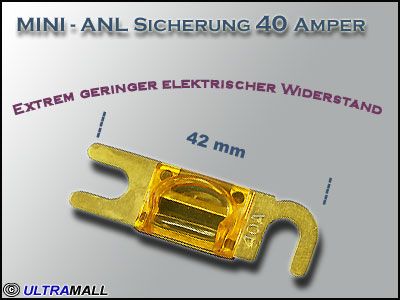 silber Mini ANL Sicherung 40 Ampere 4 Stück
