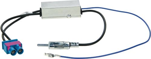 Antennenadapter kompatibel mit Skoda Phantomspeisung u. Diversity ab Bj. 2008 adaptiert von Doppel-Fakra (m) auf DIN (m)