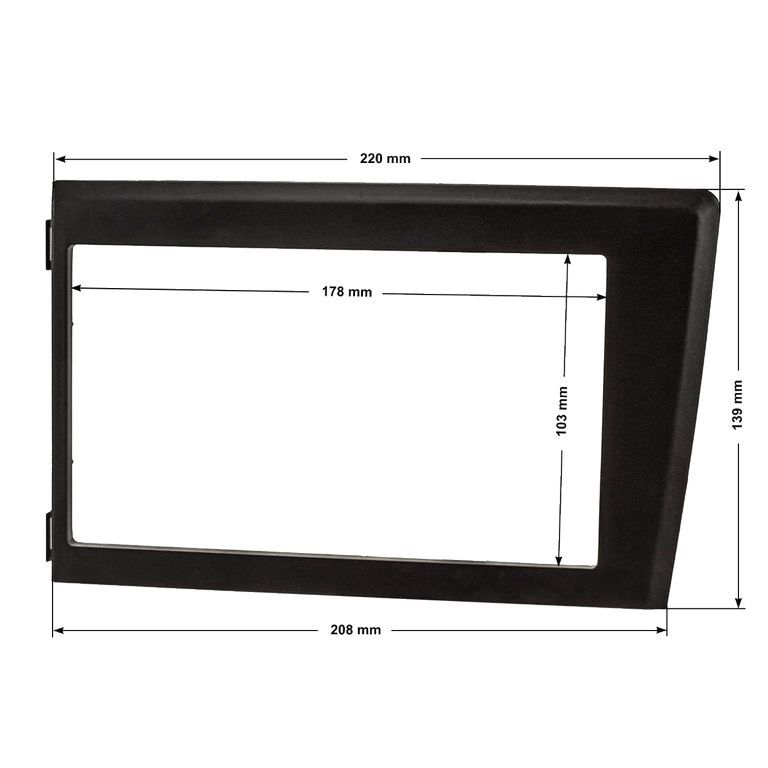 tomzz Audio Radioblende kompatibel mit Volvo S60 V70 XC70 2 DIN-/bilder/big/rb56-003_masse.jpg