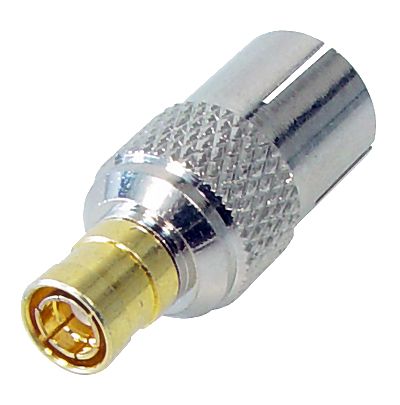 SMB Kupplung auf Koaxkupplung 9.5mm vergoldet adaptiert von SMB (f) auf Koax (f)