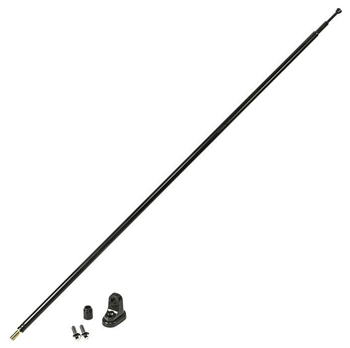 tomzz Audio 44cm - 120cm Antennenstab AM FM ohne Verstärker schwarz adaptiert auf M5