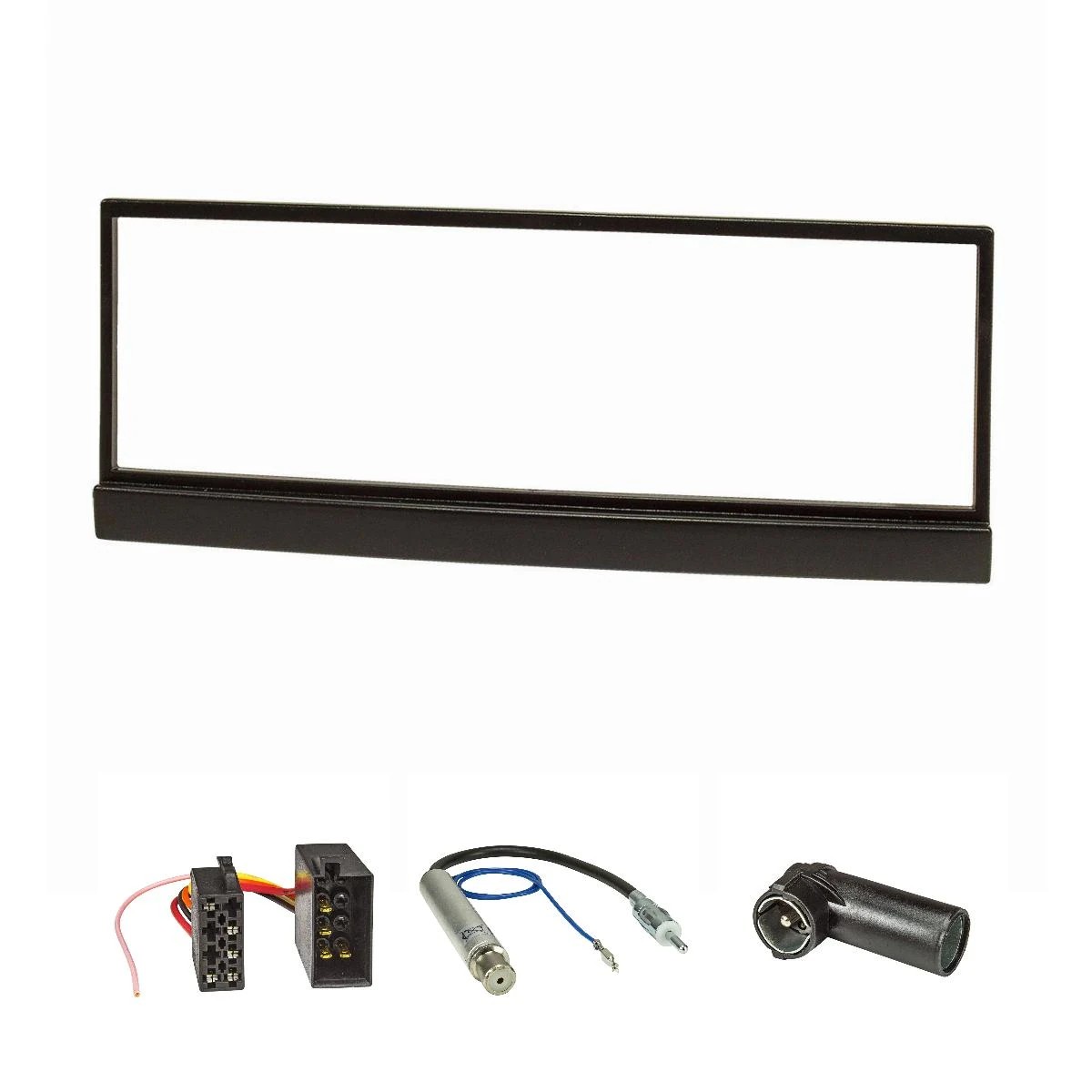 Radioblende Set kompatibel mit Skoda Fabia 6Y Bj.1999-2004 mit Radioadapter ISO Antennenadapter Phantomeinspeisung ISO DIN