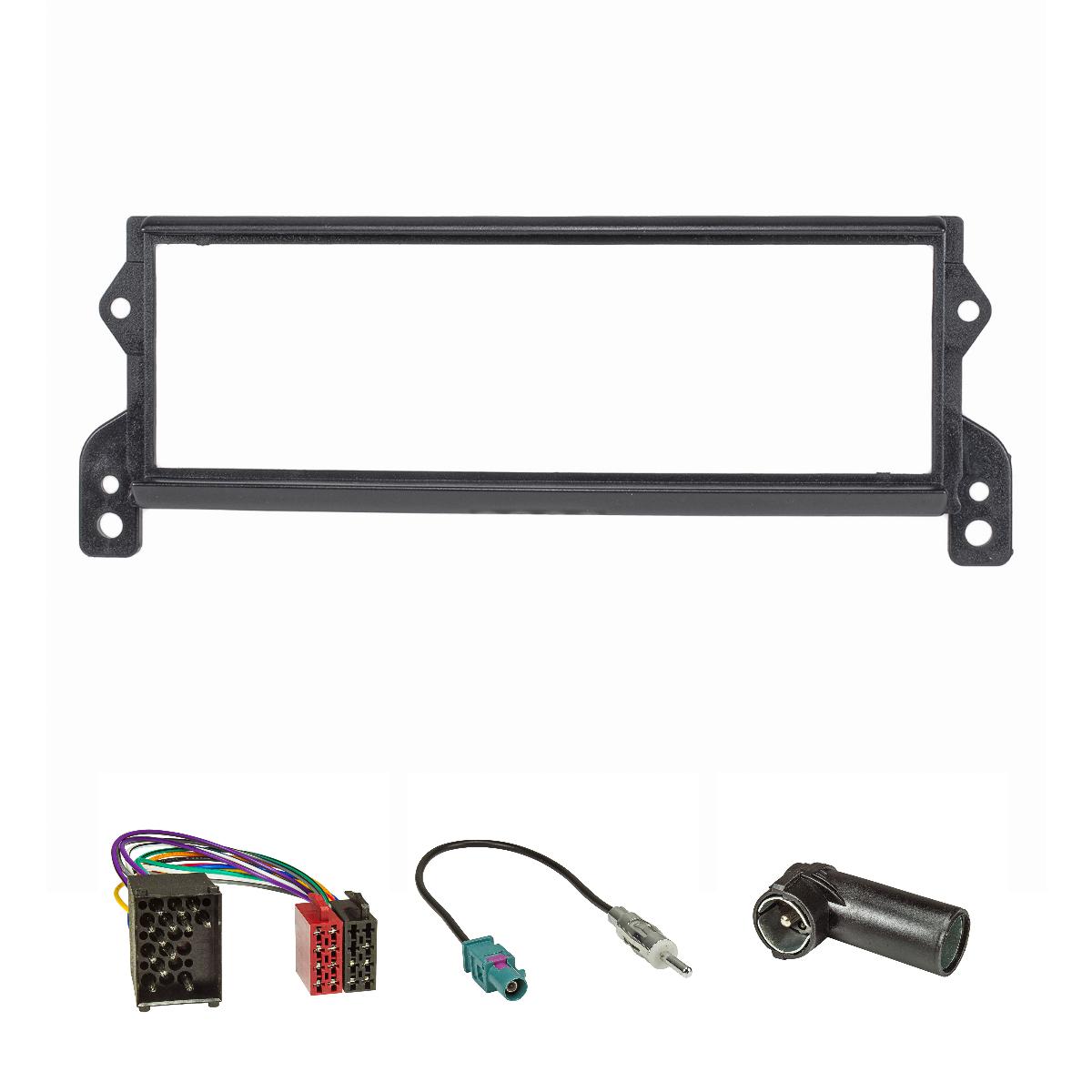 Radioblende Set kompatibel mit BMW Mini Mini One One D Cooper Cooper S (R50 R52 R53) 2001-2006 Adapter Rundpin
