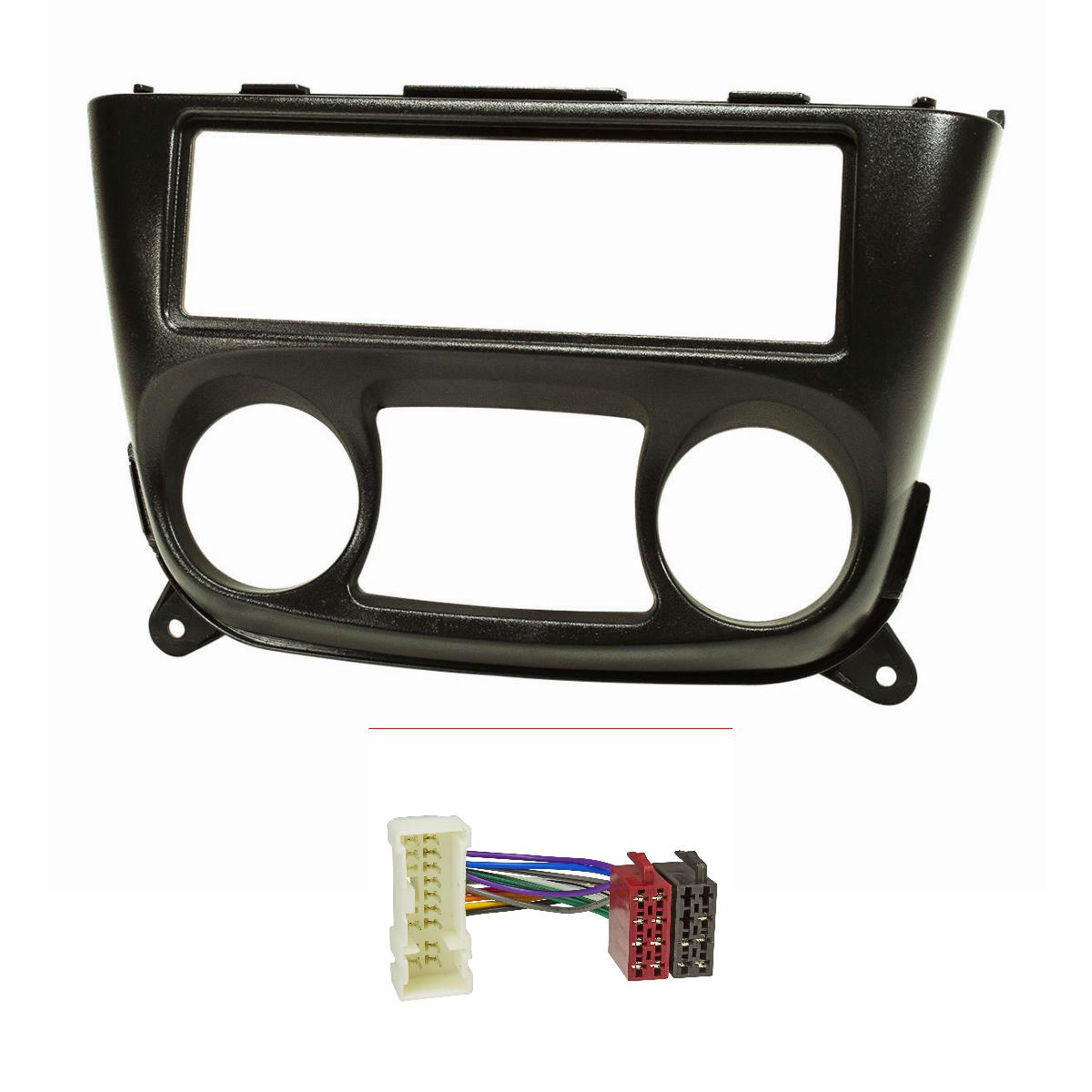 Radioblende Set kompatibel mit Nissan Almera N16 schwarz Bj.2000-2006 mit Radioadapter ISO