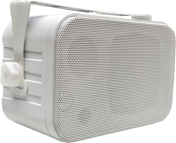 Dynavox Mini 3-Wege Lautsprecher-Box mit Halterung /Farbe: weiß 100 W / 4 Ohm