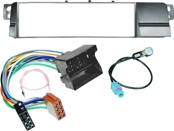 Radioeinbauset kompatibel mit BMW 3er (E46) 1-DIN schwarz