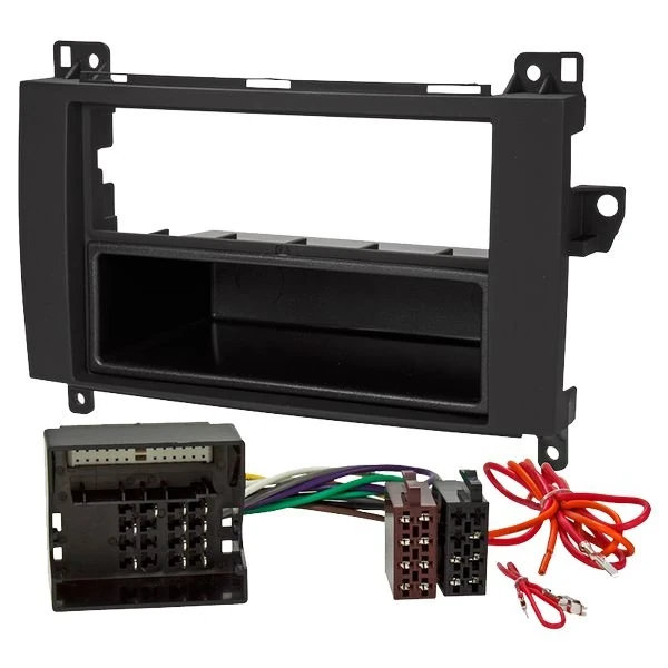 Radioeinbauset kompatibel mit VW Crafter 2-DIN mit Fach schwarz