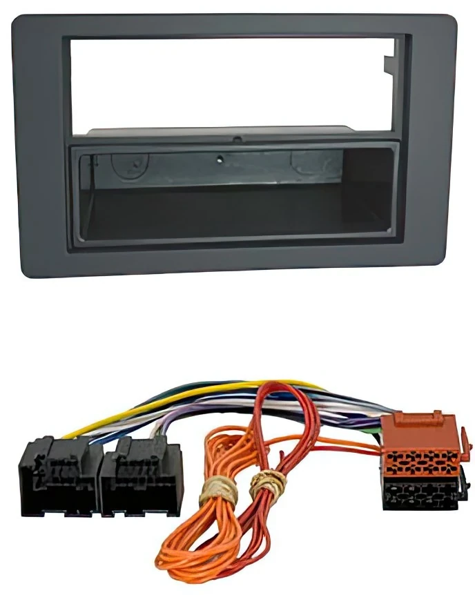 Radioeinbauset kompatibel mit Saab 9.5 1-DIN mit Fach schwarz ab Bj. 2005