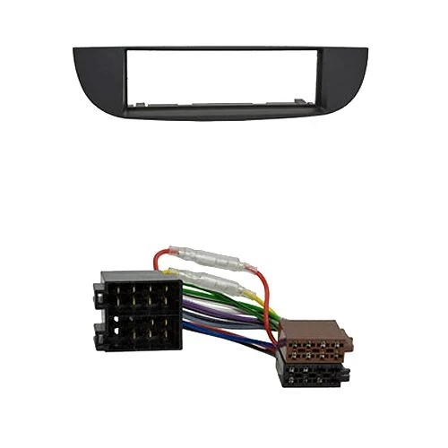 Radioeinbauset kompatibel mit Fiat 500 1-DIN schwarz 2007-2015