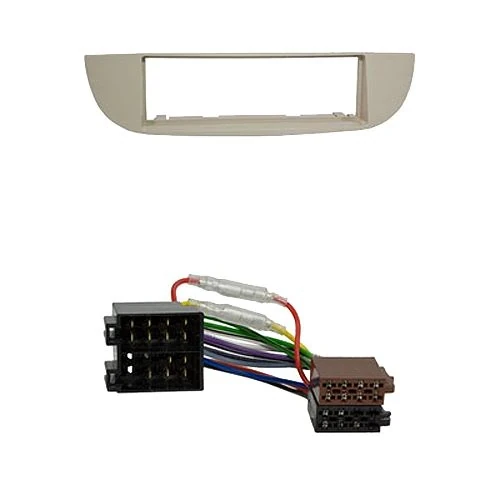 Radioeinbauset kompatibel mit Fiat 500 1-DIN beige ab Bj. 2007