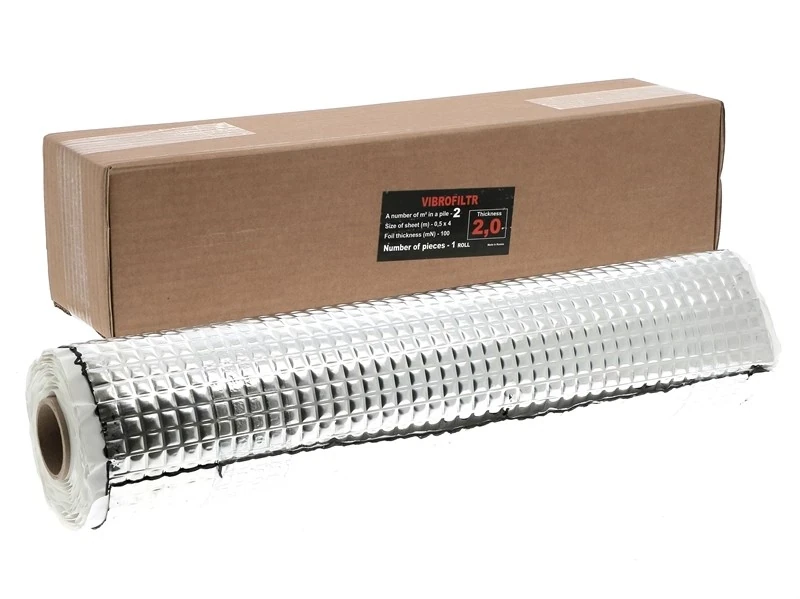 CHP Alubutyl Dämmung | Dämmfolie auf Rolle 2.0mm | 0.06mm Alu