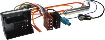 11111Autoradio Adapter Kabel kompatibel mit Citroen C2 C3 C4 C5 inkl. Phantomeinspeisung Fakra / ISO mit Phantomspeisung adaptiert auf ISO (m)