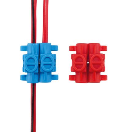Klemmverbinder 10 Stück rot/blau Set für Kabel 0,5 - 2,5mm² 0772.10553, wiederlösbar