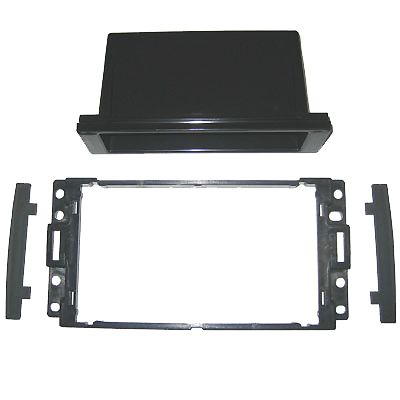 Radioblende kompatibel mit General Motors Hummer (H3) 2-DIN mit Fach schwarz