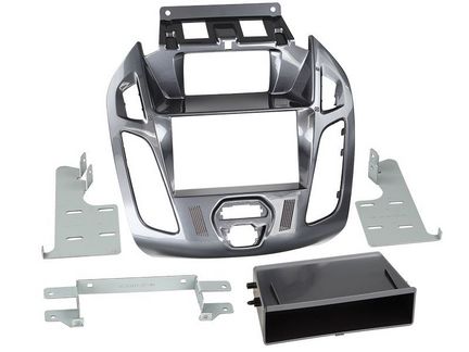 Radioblende kompatibel mit Ford Tourneo Connect Transit Connect (PJ2) 2-DIN mit Fach mit Display Nebula