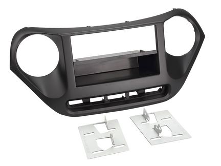 Radioblende kompatibel mit Hyundai i10 (IA) 2-DIN mit Fach schwarz ab Bj. 11/2013