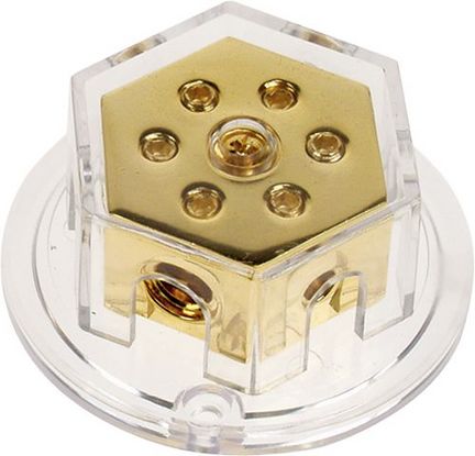 AUDIOPIPE Verteilerblock Stromkabel Car Hifi Verteiler 3x 60mm² IN 4x 25mm² OUT 