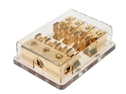 Sicherungsverteilerblock AGU 3x 25 mm² auf 4x 10 mm² gold Edition 