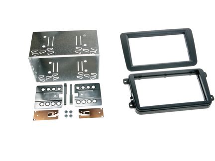 Radioblende 0772.03672 für Skoda Fabia, Octavia II, Roomster, Rapid, Superb, Yeti, 2-DIN-Set, schwarz