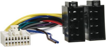 Autoradio Adapter Kabel kompatibel mit Panasonic Radio adaptiert von 16 polig auf ISO (f)