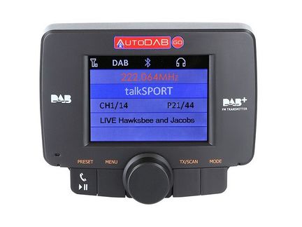 DAB DAB+ Nachrüstung 0772.10286, FM-basiert, mit Bluetooth, universell für jedes Autoradio