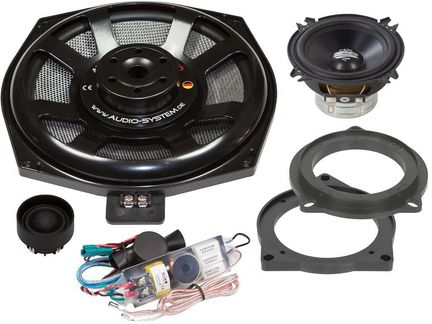 Audio System Lautsprecher Einbau Set kompatibel mit BMW E F 200mm 3-Wege Teil-Aktiv System Komponentensystem HX 200 BMW DUST EVO