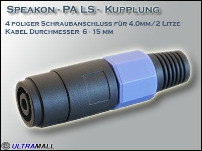 Speakon LS Stecker 4 Pins/Female XA-8062 0772.01270, Restbestand nur solange Vorrat reicht