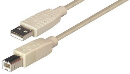11111USB Anschlusskabel Stecker A / B für USB 1.1 und 2.0 0772.00438 Länge: 1.8m