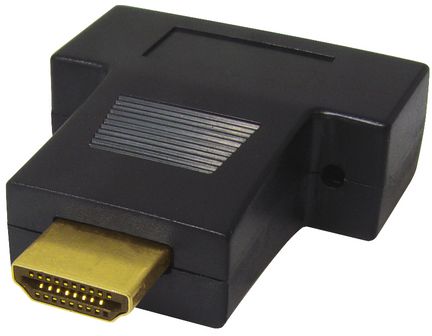 HDMI auf DVI Adapter 0772.01469 DVI 24+1 Kupplung -> HDMI 19pol Stecker