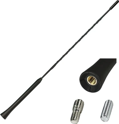 tomzz Audio Antennenstab 40cm 16V-Look gewendelt adaptiert auf M5 M6 