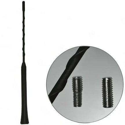 Antennenstab 28cm im 16V-Look gewendelt adaptiert auf M5 M6 