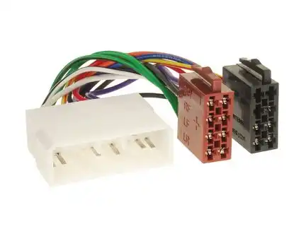11111Autoradio Adapter Kabel kompatibel mit Daewoo SsangYong Leganza Lanos Nubira Tacuma Rezzo Matiz Kalos Spark Musso Korando Kyron Rexton Rodius adaptiert auf ISO (m)