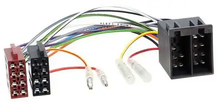 11111Autoradio Adapter Kabel kompatibel mit Audi 4 Kanal adaptiert von ISO (f) auf ISO (m)