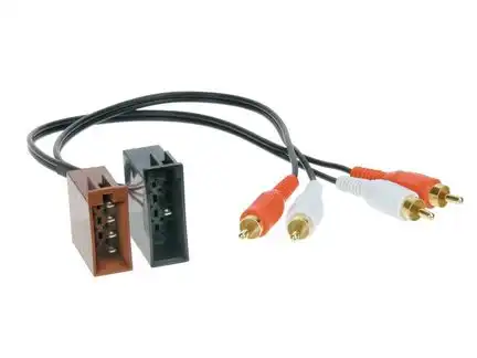 11111Aktivsystemadapter kompatibel mit VW Golf III Vento Passat mit 10-Pol ISO Stecker auf Aktivsystem mit ISO Block