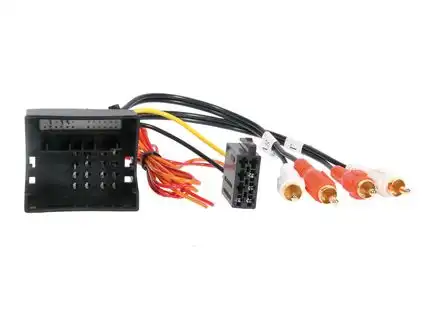 11111Aktivsystemadapter kompatibel mit Audi Seat Skoda VW A3 A4 A6 TT Bose Soundsystem adaptiert von Quadlock auf ISO Cinch