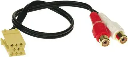 11111AUX Adapter kompatibel mit Fiat Mini-ISO Anschluss gelb mit 