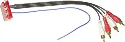 11111Aktivsystemadapter kompatibel mit Audi A3 A4 A6 A8 TT adaptiert von Mini-ISO (f) auf 4 x Cinch (m)