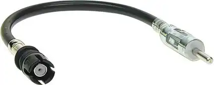11111Antennenadapter kompatibel mit Smart Citroen Lancia Nissan Opel Seat VW Polo bis Bj. 2000 adaptiert von RAKU II (f) auf DIN (m)