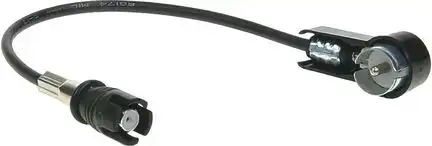 11111Raku II Antennenadapter kompatibel mit Smart Citroen Lancia Nissan Opel Seat VW adaptiert von RAKU II (f) auf ISO (m)