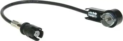 11111ACV Raku II Antennenadapter kompatibel mit Smart Citroen Lancia Nissan Opel Seat VW adaptiert von RAKU II (f) auf ISO (m)