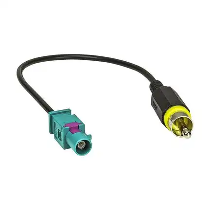 11111Rückfahrkamera Adapter Nachrüstkamera kompatibel mit Ford Mercedes Jaguar Range Rover Stecker für Videoeingang Antennenadapter adaptiert von Fakra (m) auf Cinch RCA (m)