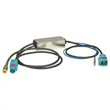 11111AM/FM DAB+ Antennensplitter Adapter adaptiert von fakra auf DIN (m) / SMB (f)