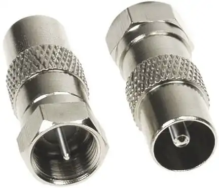 11111Antennenadapter adaptiert von F-Stecker auf Koax Stecker 