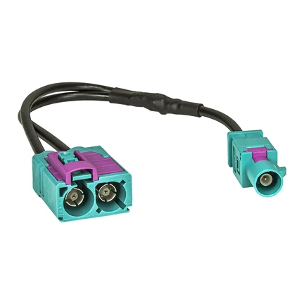 tomzz Audio Antennenadapter kompatibel mit Audi Seat Skoda VW Mercedes Doppel Fakra (F) Buchse Kupplung Antennenadapter auf Fakra (M) Stecker