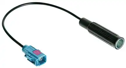 11111Antennenadapter kompatibel mit Audi Mercedes BMW VW Seat Skoda Ford Fiat adaptiert von Fakra (f) auf DIN (f)