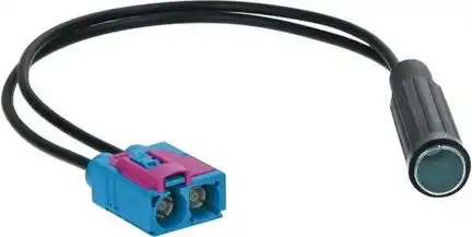 11111Antennenadapter kompatibel mit Audi Seat Skoda VW Volvo adaptiert von Doppel-Fakra (f) auf DIN (f)