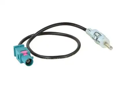 11111ACV Antennenadapter kompatibel mit VW ab Bj. 2002 adaptiert von Fakra (m) auf DIN (m)