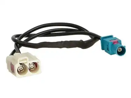 11111Antennenadapter kompatibel mit Audi Seat Skoda VW adaptiert von Fakra (m) auf Doppel-Fakra (w)