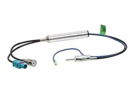 11111Antennenadapter mit Phantomspeisung adaptiert von Fakra (m) ISO (f) auf DIN (m)